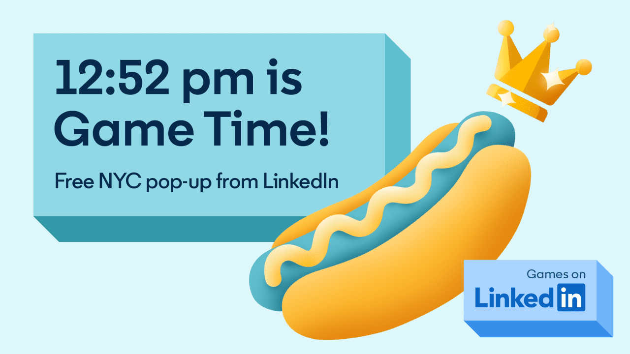 LinkedIn 1252 is Game Time Pop-up