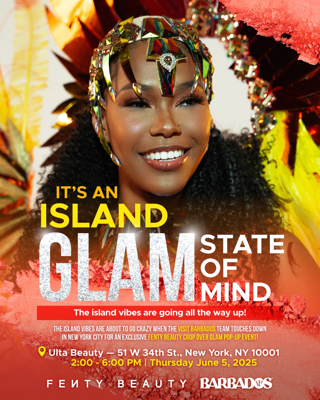Visit Barbados x Fenty Beauty Crop Over Glam Pop-up