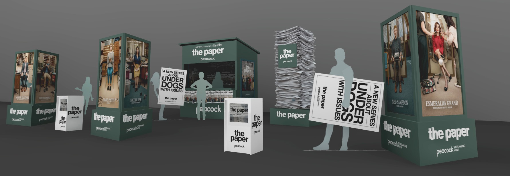 Peacock THE PAPER Pop-up Newsstand 