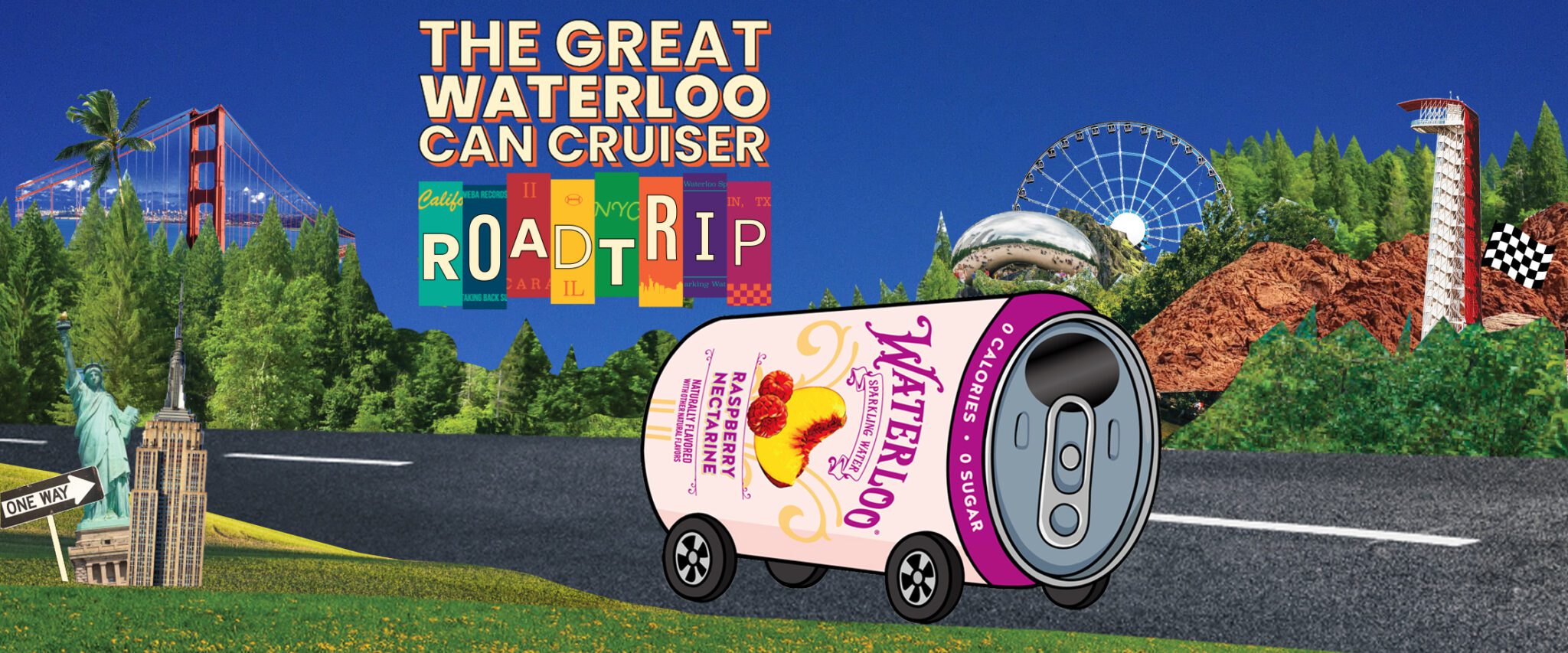 Waterloo Sparkling Water Great Waterloo Can Cruiser Road Trip
