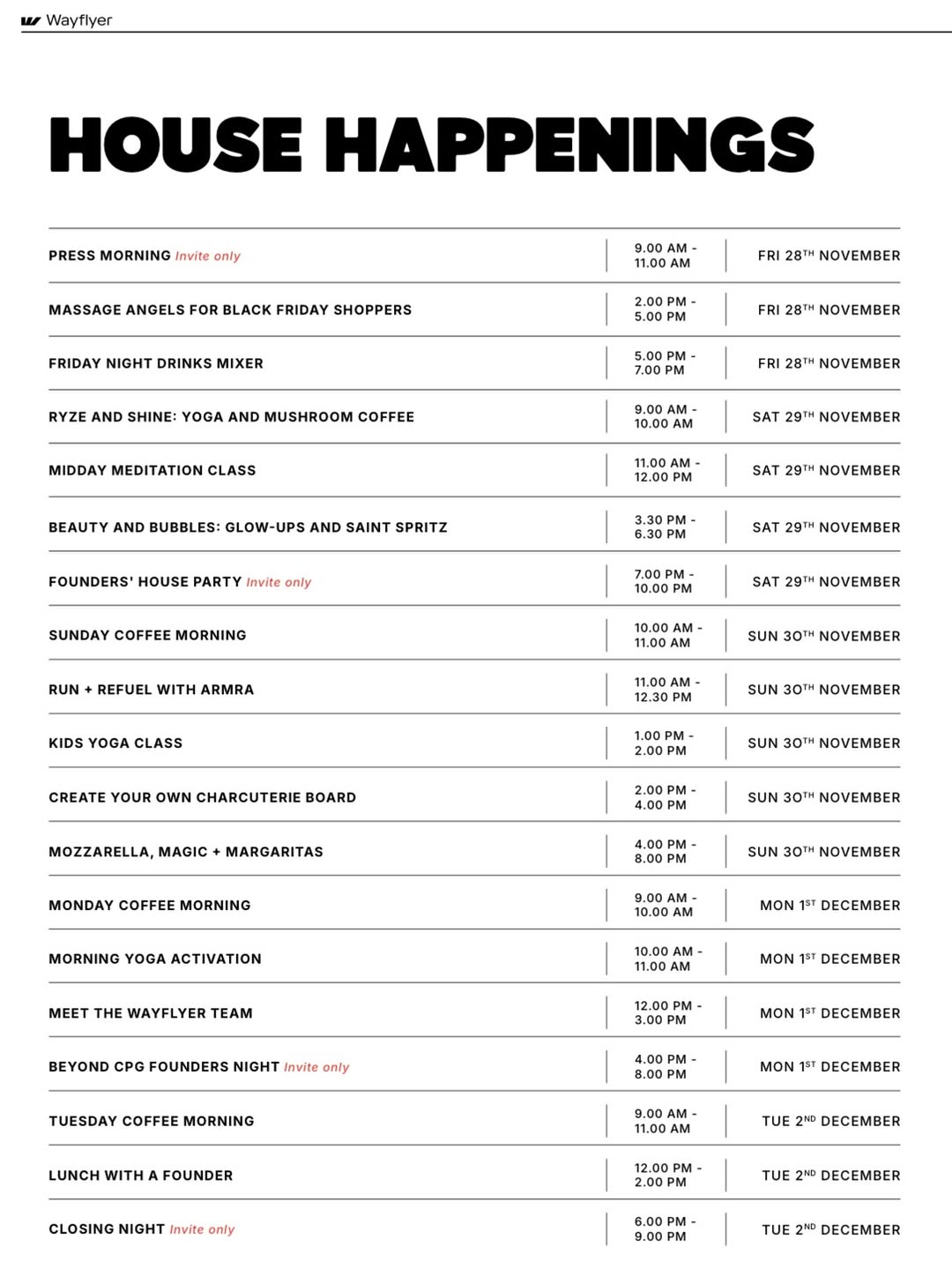 Wayflyer House of Black Friday Happenings