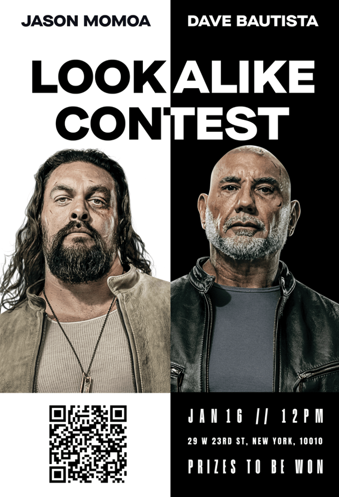 Jason Momoa + Dave Bautista Look-Alike Contest